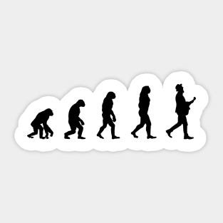 Evolution of Guitarman Sticker